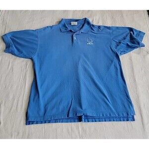 Vintage Indianapolis Colts Mens L Polo Lee Logo Embroidered Blue 90s‎ VTG READ